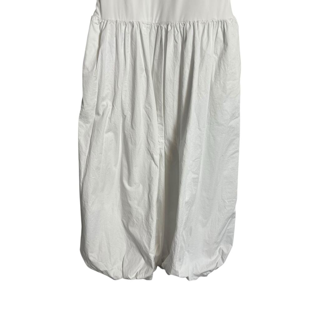 Zara White Midi Bubble Hem Dress - Picture 5 of 11